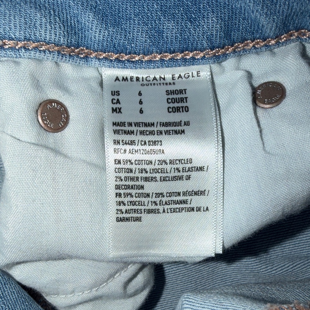 American Eagle Light Blue Baggy Wide-Leg Women Jeans - Picture 2 of 5